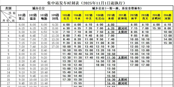 最新！岳西公交发车时刻表